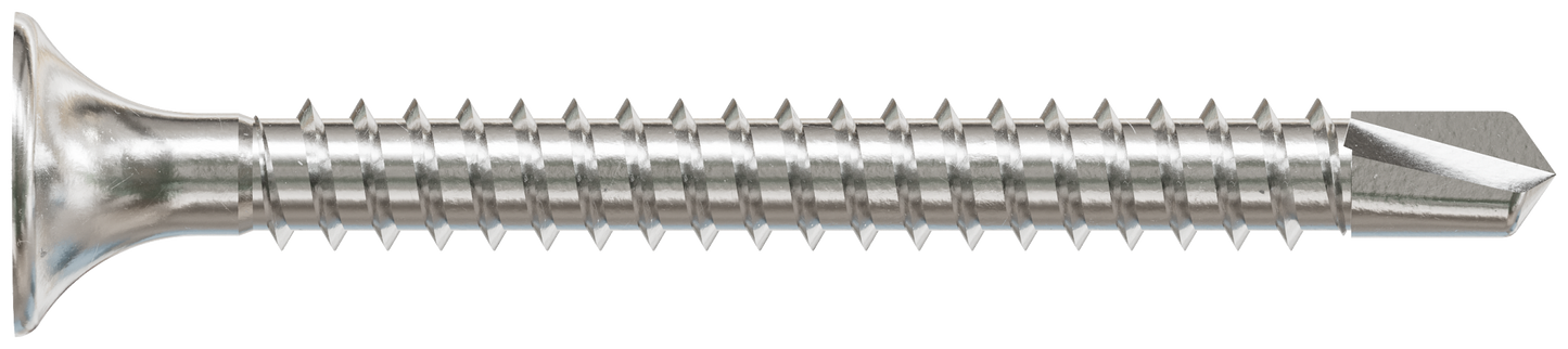 Simpson Strong-Tie F08T162BDB Self-Drilling Bugle-Head Screw — #8 x 1-5/8 in. #2 Square Drive, Type 410 (3000-Qty) (Pack of 64)