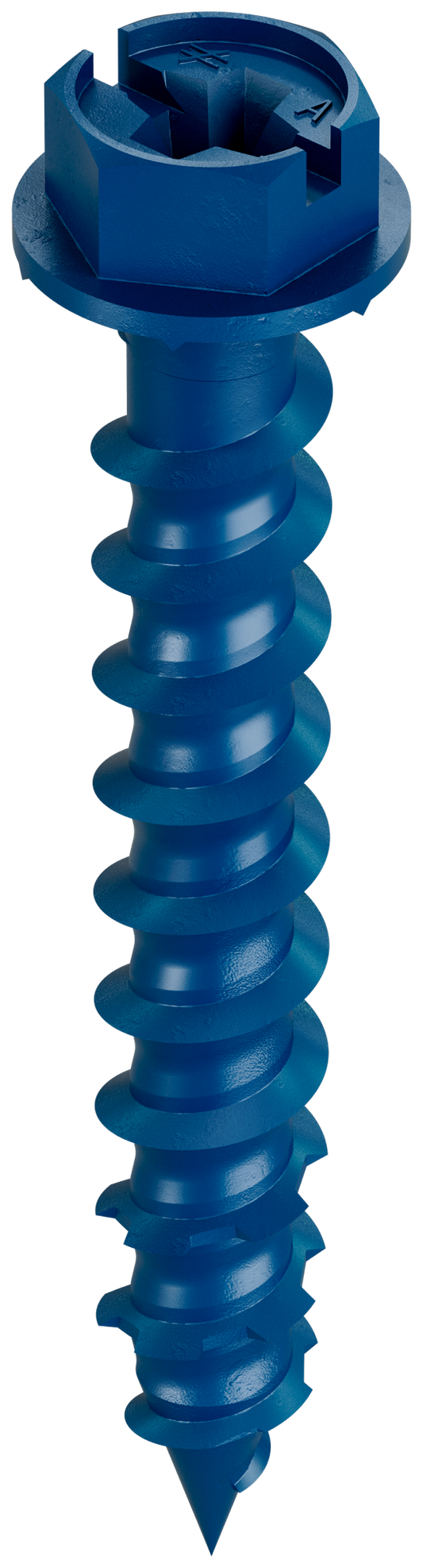 Simpson Strong-Tie TNT25134HB Titen Turbo™ — 1/4 in. x 1-3/4 in. Hex-Head Concrete and Masonry Screw, Blue (2500-Qty)