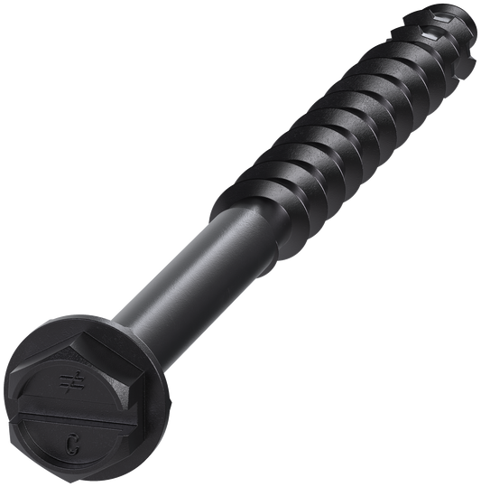 Simpson Strong-Tie TNTBL18234H Titen Turbo™ — 3/16 in. x 2-3/4 in. Hex-Head Concrete and Masonry Screw, Black (100-Qty)