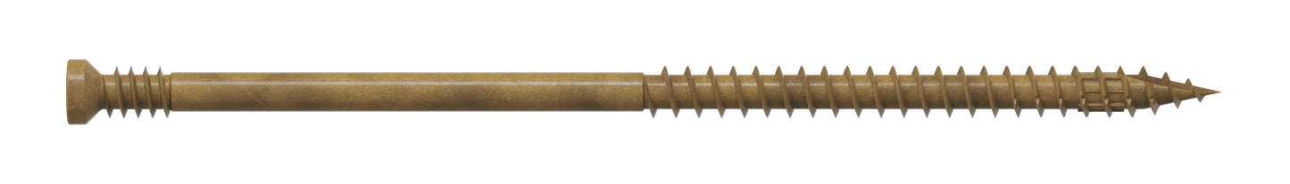 Simpson Strong-Tie FT09400R50 Finish Trim Screw — #9 x 4 in. T15, Trim-Head, Quik Guard®, Tan (50-Qty)