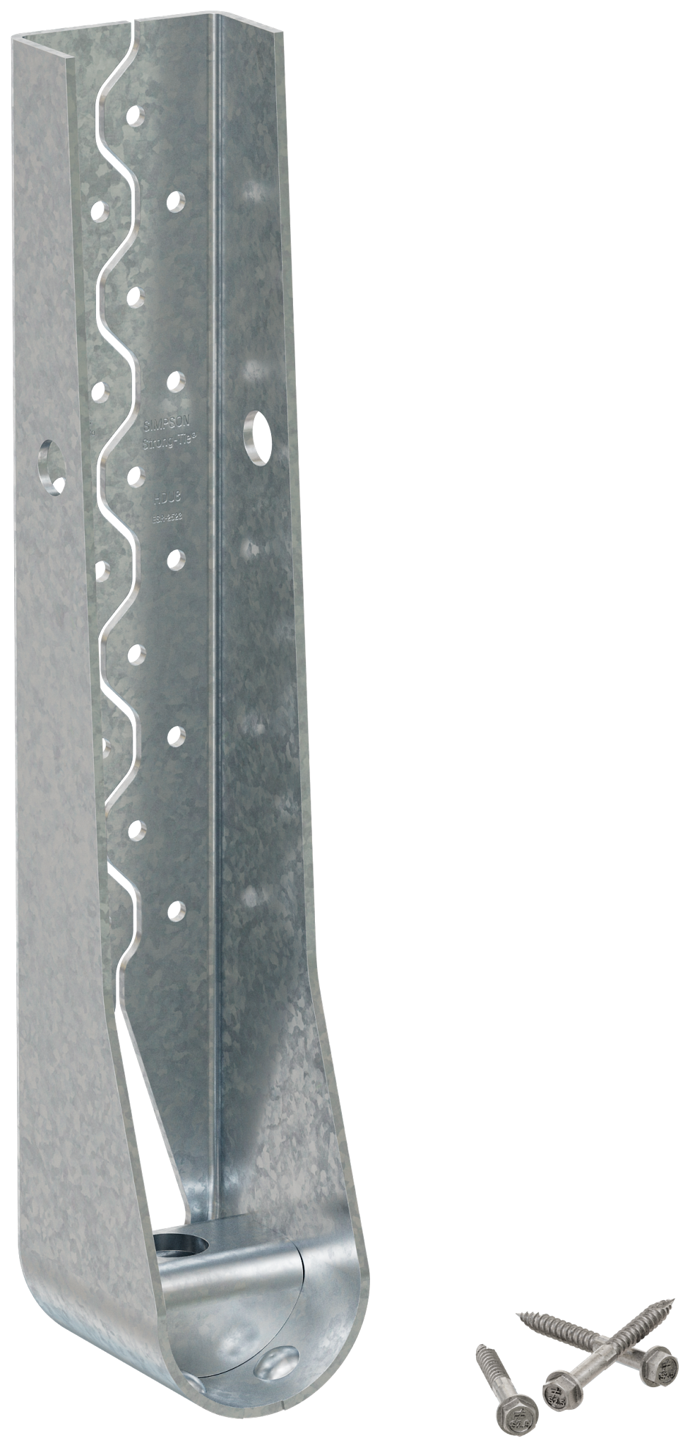 Simpson Strong-Tie HDU8-SDS2.5 HDU 16-5/8 in. Galvanized Predeflected Holdown with Strong-Drive® SDS Screws (Pack of 6)