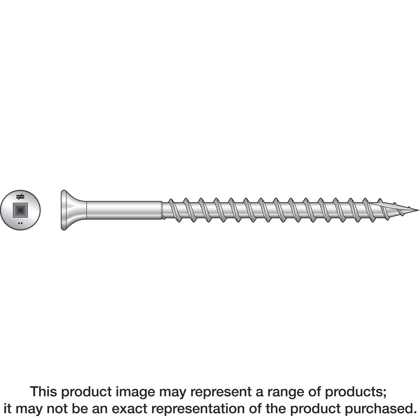 Simpson Strong-Tie SS3DSC212BS Bugle-Head Wood Screw (Collated) — #10 x 2-1/2 in. #3 Square Drive, Type 305 (1500-Qty) (Pack of 100)
