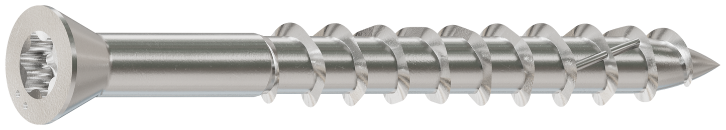 Simpson Strong-Tie S07162FWP Deck-Drive™ DWP WOOD SS Screw — #7 x 1-5/8 in. T-15, Trim Head, Type 305 (135-Qty) (Pack of 5)