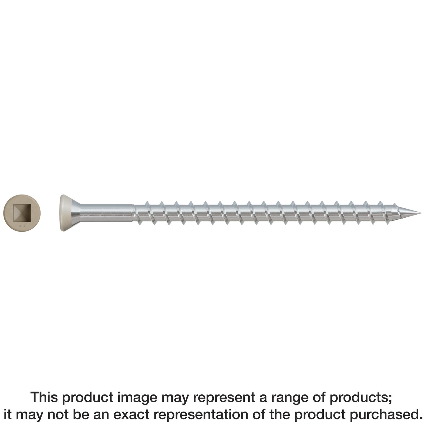 Simpson Strong-Tie DTH212S305BR05 Trim-Head Screw — Sharp Point (Collated) — #7 x 2 in. #2 SQ Type 305, Brown 05  (1000-Qty)