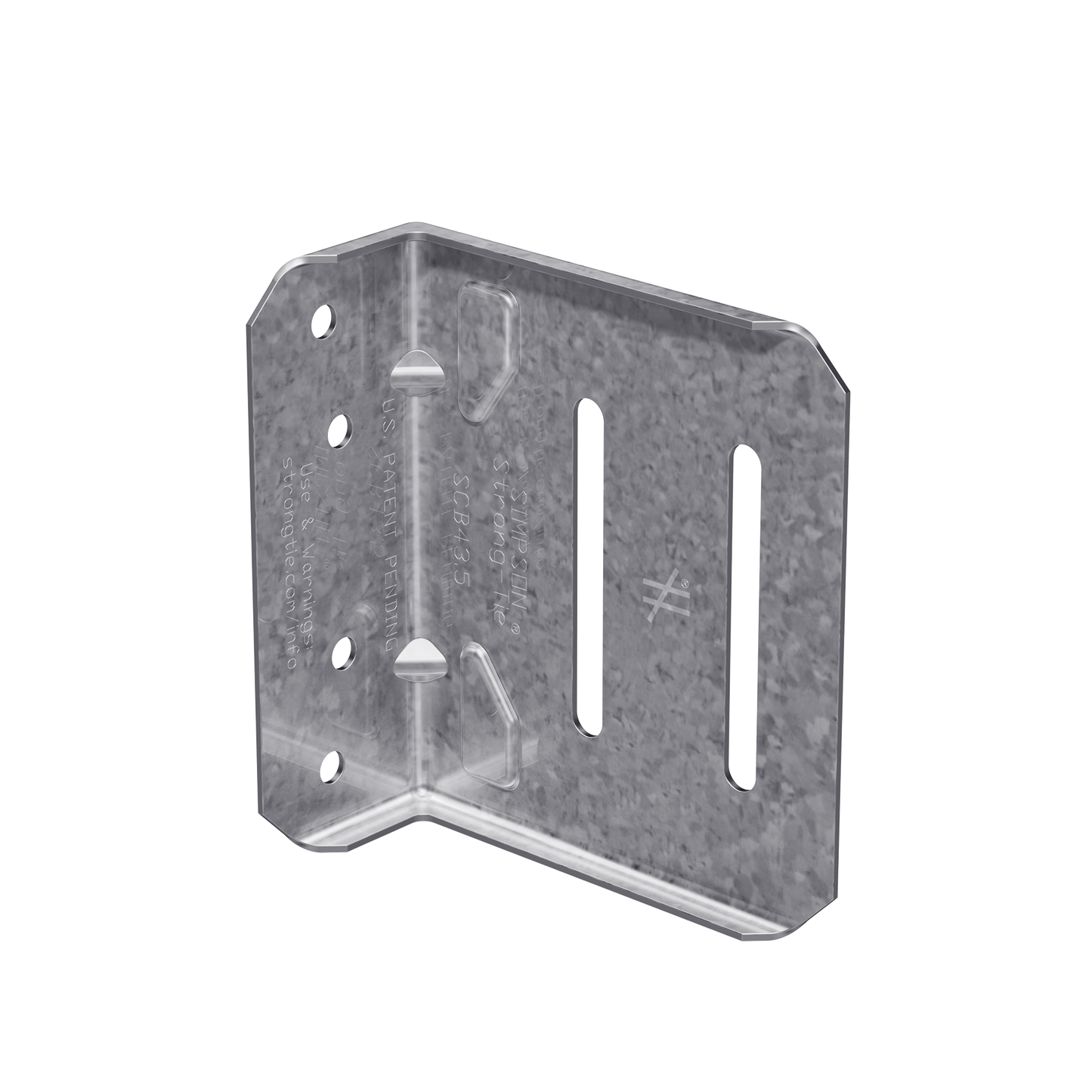 Simpson Strong-Tie SCB43.5-KT SCB™ 3-1/2 in. 16 ga. Bypass Framing Slide-Clip Connector w/ Screws (25-Qty)