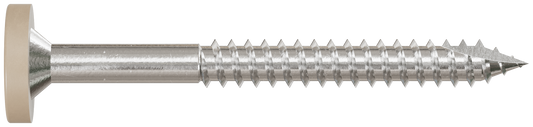 Simpson Strong-Tie T08175FS75TN02 Fascia Board Screw — #8 x 1-3/4 in. T-20 6-Lobe Pancake Head Type 316, Tan 02 (75-Qty) (Pack of 500)