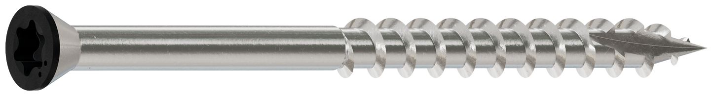 Simpson Strong-Tie S07225FTPBK Trim-Head Screw, 6-Lobe Drive — #7 x 2-1/4 in. T-15 Type 305, Black (350-Qty)