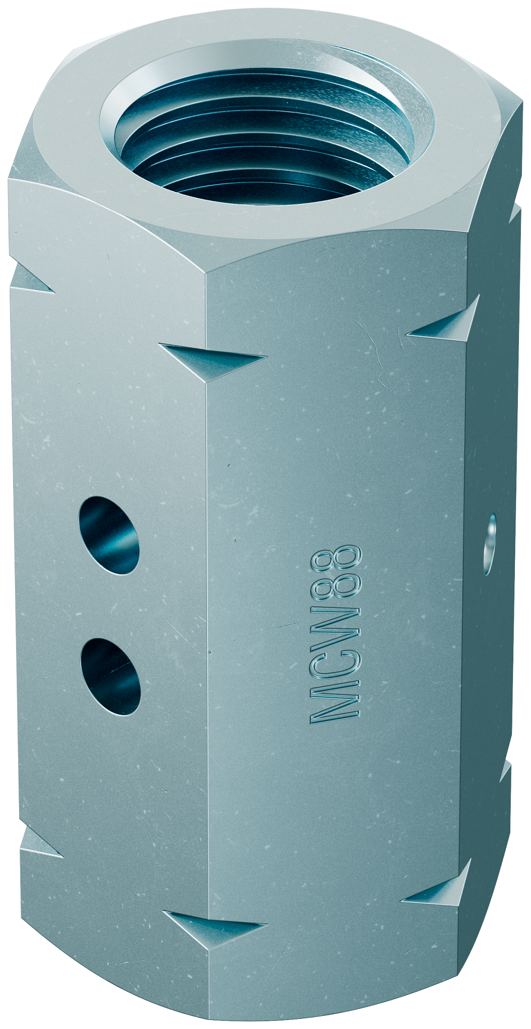Simpson Strong-Tie MCW88 MCW 1 in. Coupler Nut with Witness® Hole, Grade 55