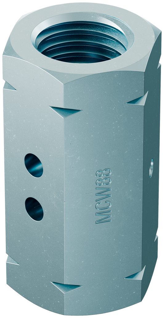 Simpson Strong-Tie MCW88 MCW 1 in. Coupler Nut with Witness® Hole, Grade 55