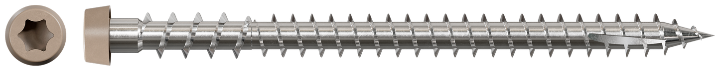 Simpson Strong-Tie DCU234S316GR01 Deck-Drive™ DCU COMPOSITE Screw (Collated) — #10 x 2-3/4 in. Type 316, Gray 01 (1000-Qty)