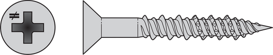 Simpson Strong-Tie T10J200FX-RP8 Marine Screw, Flat Head — #10 x 2 in. #2 Phillips Drive, Type 316 (8-Qty) (Pack of 3240)