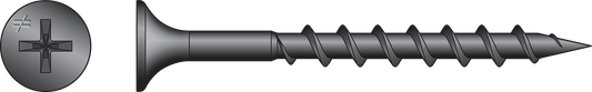 Simpson Strong-Tie DWC158PS DWC Drywall Screw (Collated) — #6 x 1-5/8 in. #2 Phillips Bugle-Head (2500-Qty) (Pack of 100)
