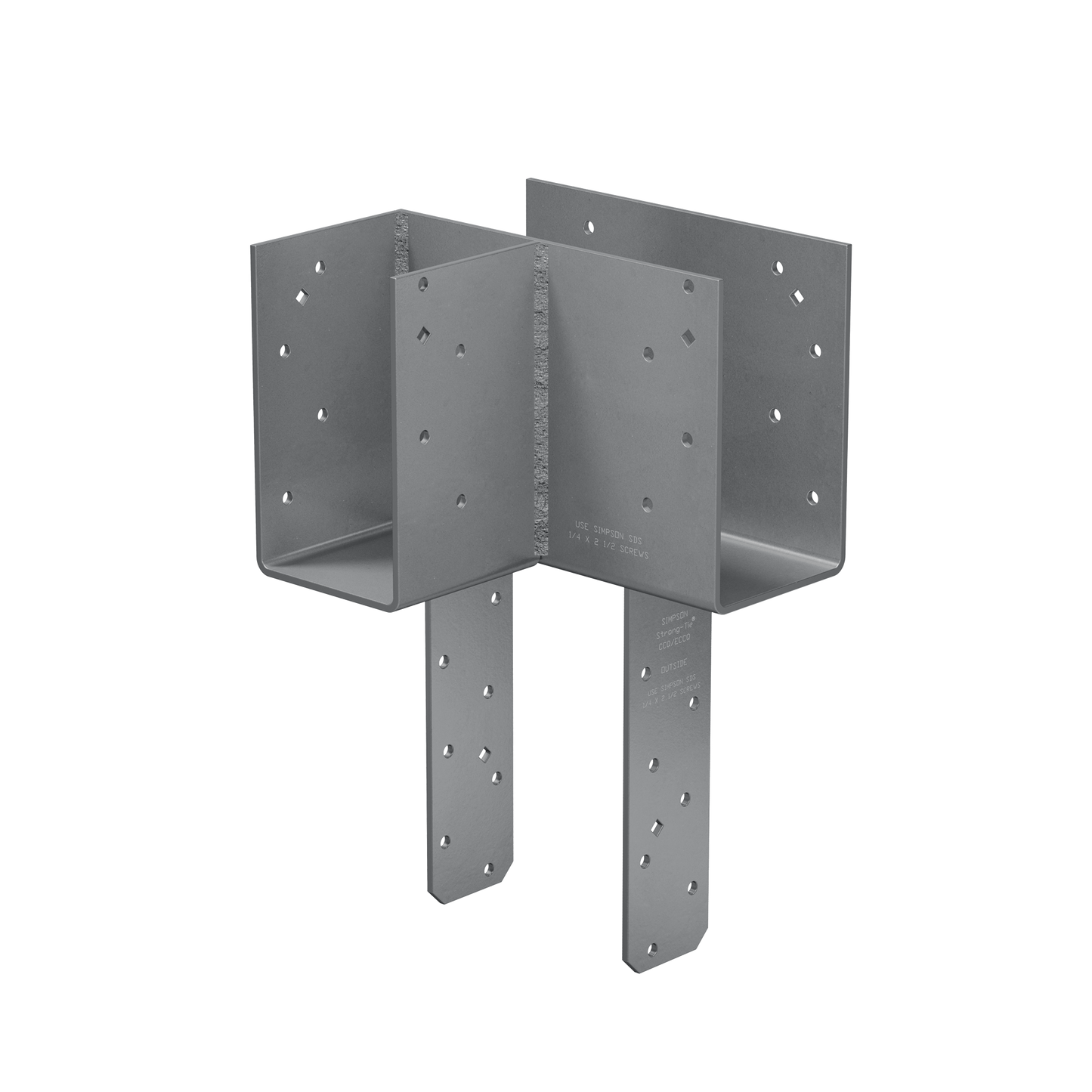 Simpson Strong-Tie ECCLLQ464SDS ECCLLQ L-Shape End Column Cap for 4x Beams, 6x Post w/ SDS Screws, Skewed Left