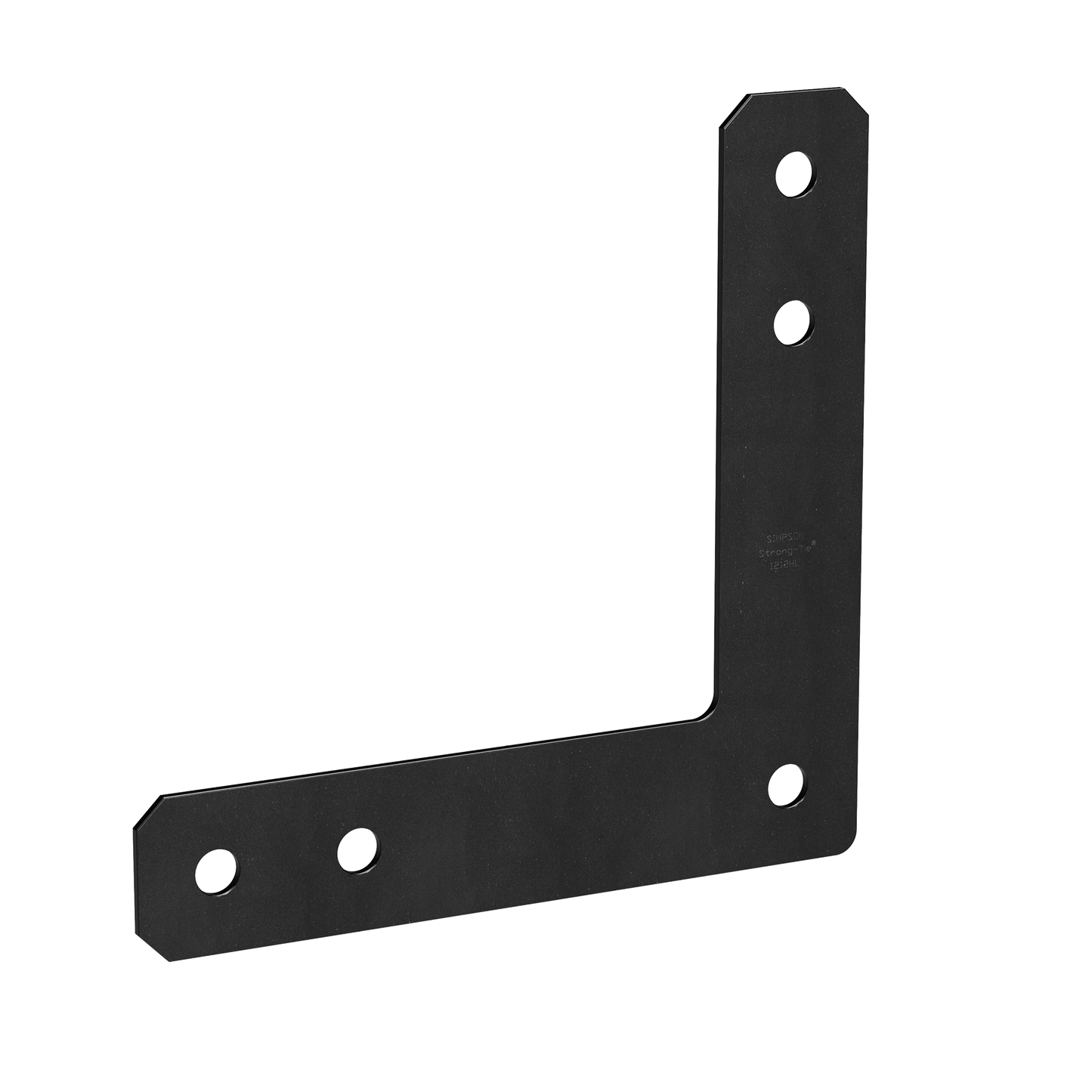 Simpson Strong-Tie 1212HLPC HLPC 12 in. x 12 in. 7-Gauge Black Powder-Coated Ornamental L Strap (Pack of 5)