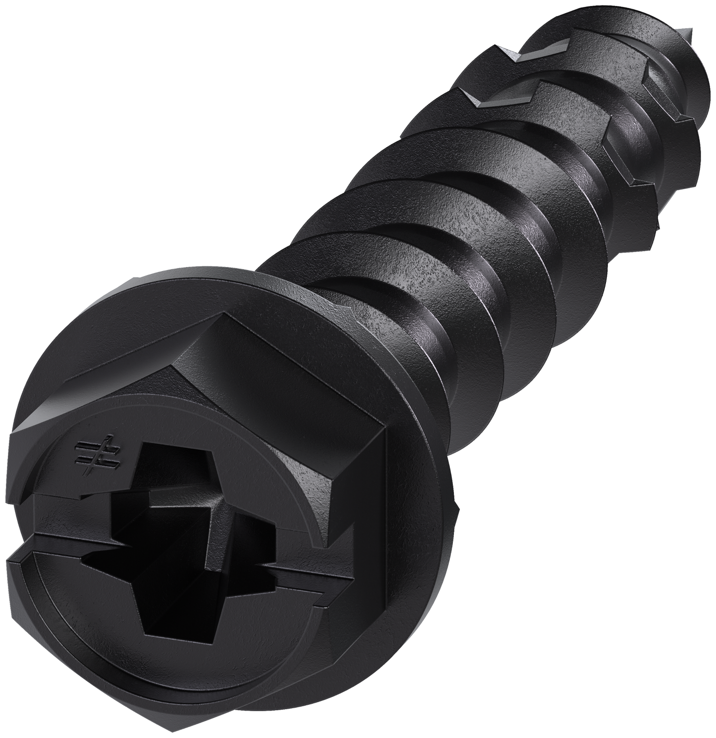 Simpson Strong-Tie TNTBL25114H Titen Turbo™ — 1/4 in. x 1-1/4 in. Hex-Head Concrete and Masonry Screw, Black (100-Qty)