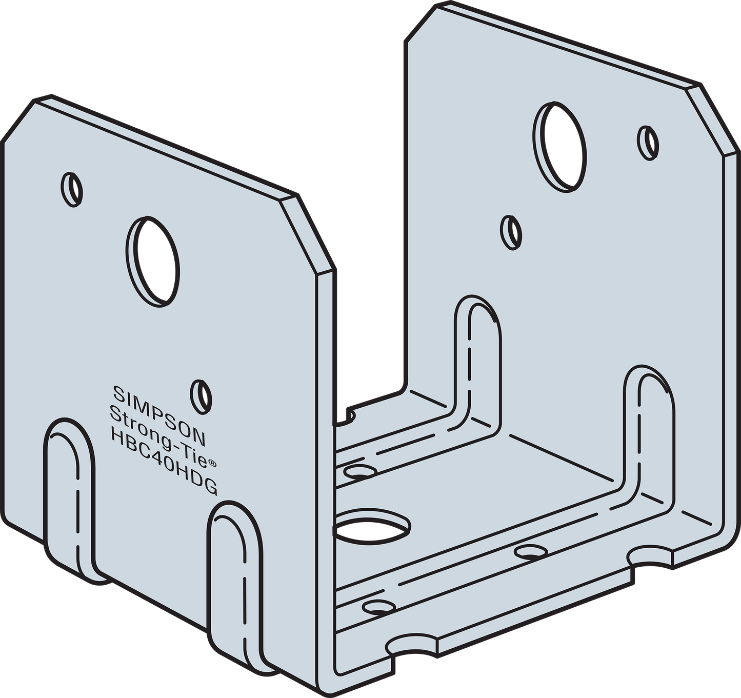 Simpson Strong-Tie HBC60HDG HBC Hot-Dip Galvanized Post Base for 6x Post (Pack of 1152)