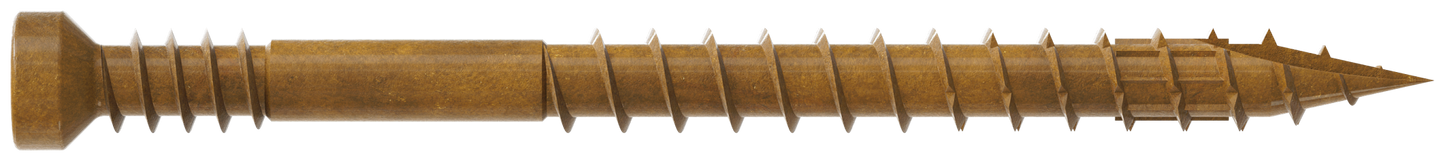 Simpson Strong-Tie FT07200MB Finish Trim Screw — #7 x 2 in. T10, Trim-Head, Quik Guard®, Tan (4000-Qty)