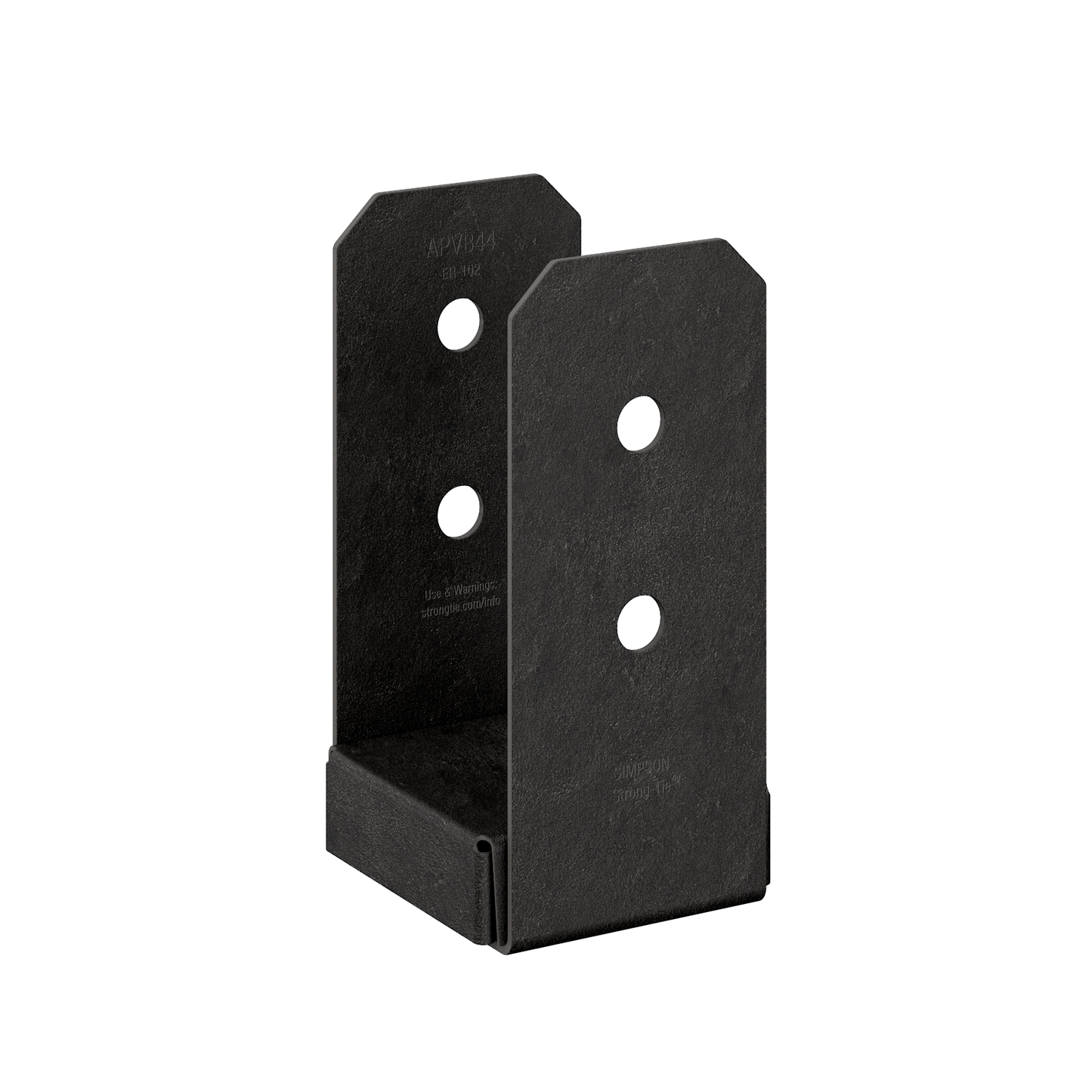 Simpson Strong-Tie APVB44 Outdoor Accents® Avant Collection™ ZMAX®, Black Powder-Coated Post Base for 4x4 (Pack of 8)