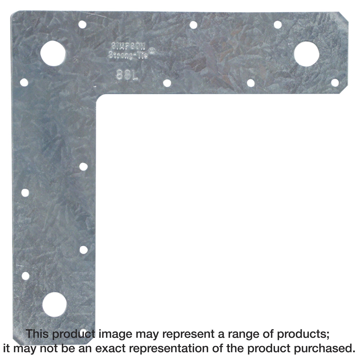 Simpson Strong-Tie 88L 8 in. x 8 in. 14-Gauge Galvanized L Strap (Pack of 2000)