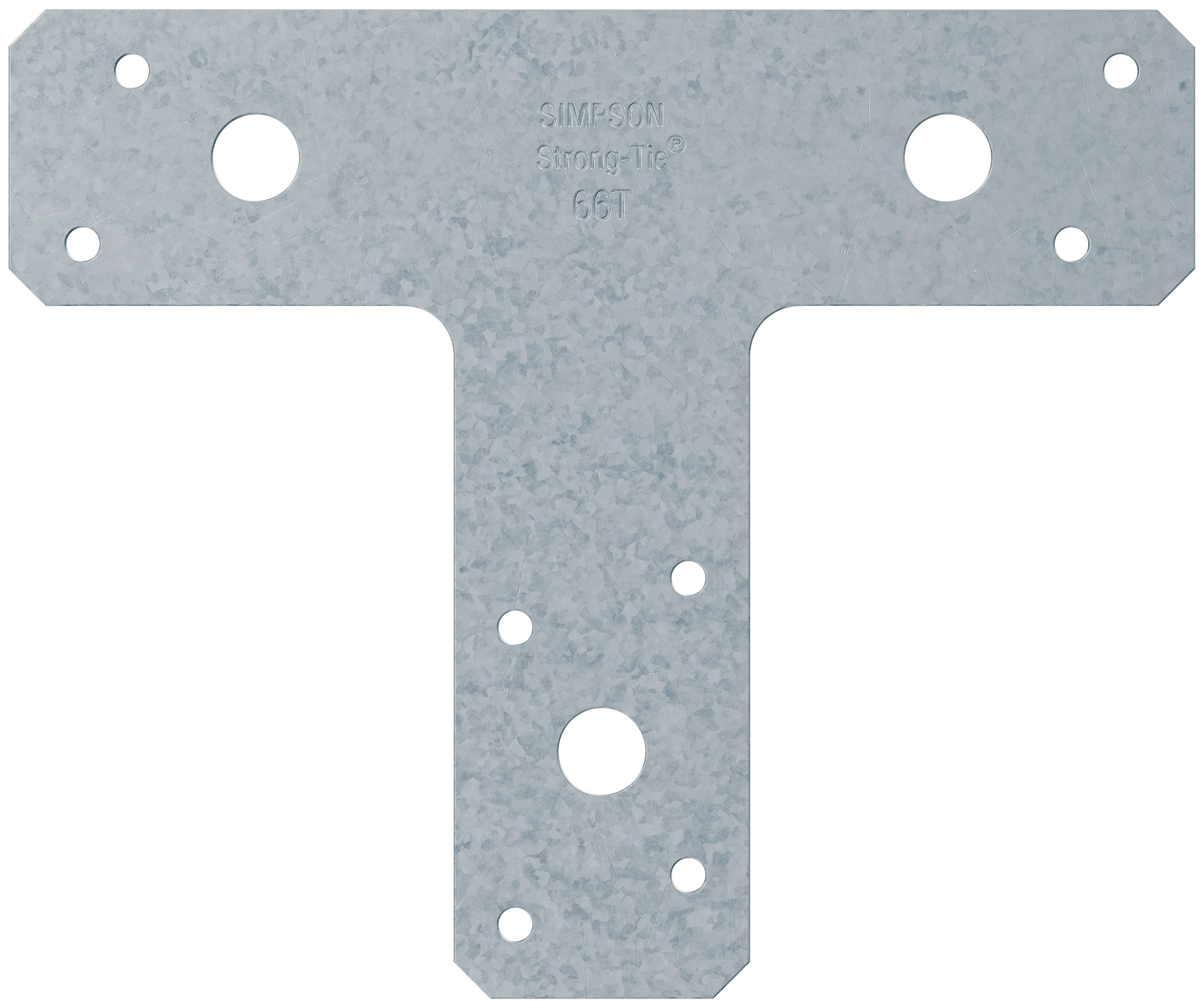Simpson Strong-Tie 66T 6 in. x 5 in. 14-Gauge Galvanized T Strap (Pack of 10)