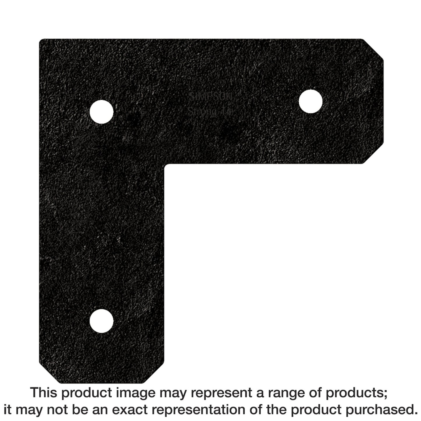 Simpson Strong-Tie APVL4 Outdoor Accents® Avant Collection™ ZMAX®, Black Powder-Coated L Strap for 4x4 (Pack of 8)