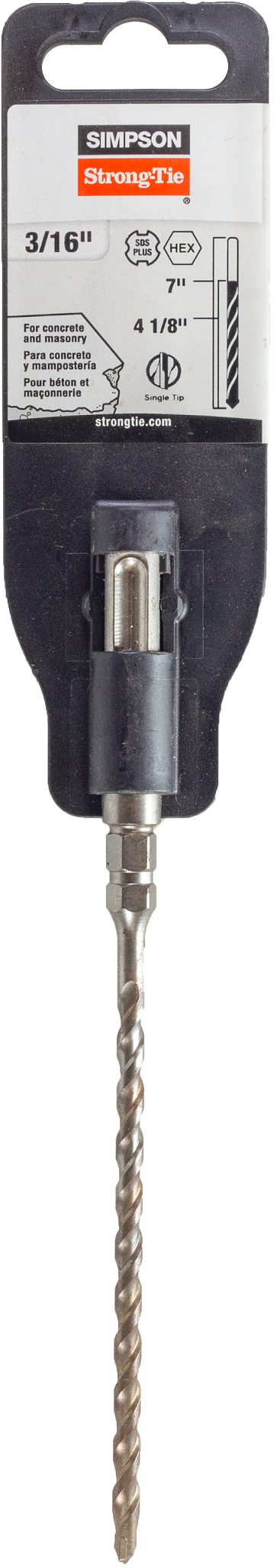 Simpson Strong-Tie MDPL01807H 3/16 in. x 7 in. SDS-plus® Titen® Screw Drill Bit/Driver (Pack of 200)