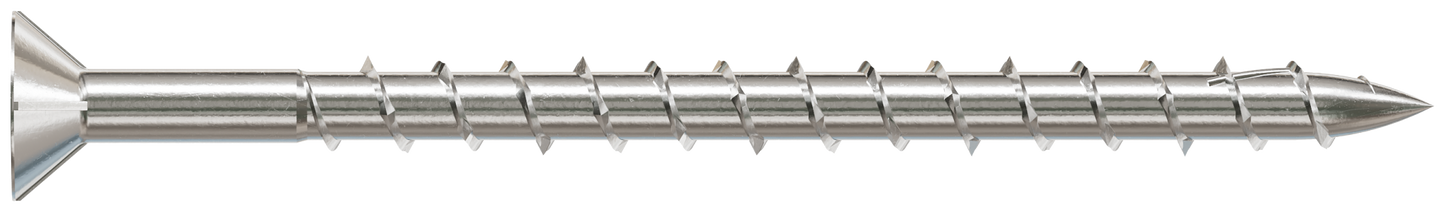 Simpson Strong-Tie T08250WPFB Deck-Drive™ DWP WOOD SS Screw — #8 x 2-1/2 in. T-20, Flat Head, Type 316 (1750-Qty) (Pack of 64)