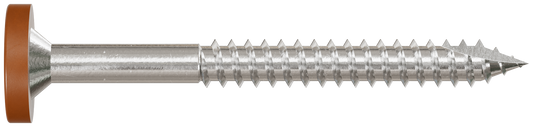 Simpson Strong-Tie T08175FS75TN01 Fascia Board Screw — #8 x 1-3/4 in. T-20 6-Lobe Pancake Head Type 316, Tan 01 (75-Qty) (Pack of 500)
