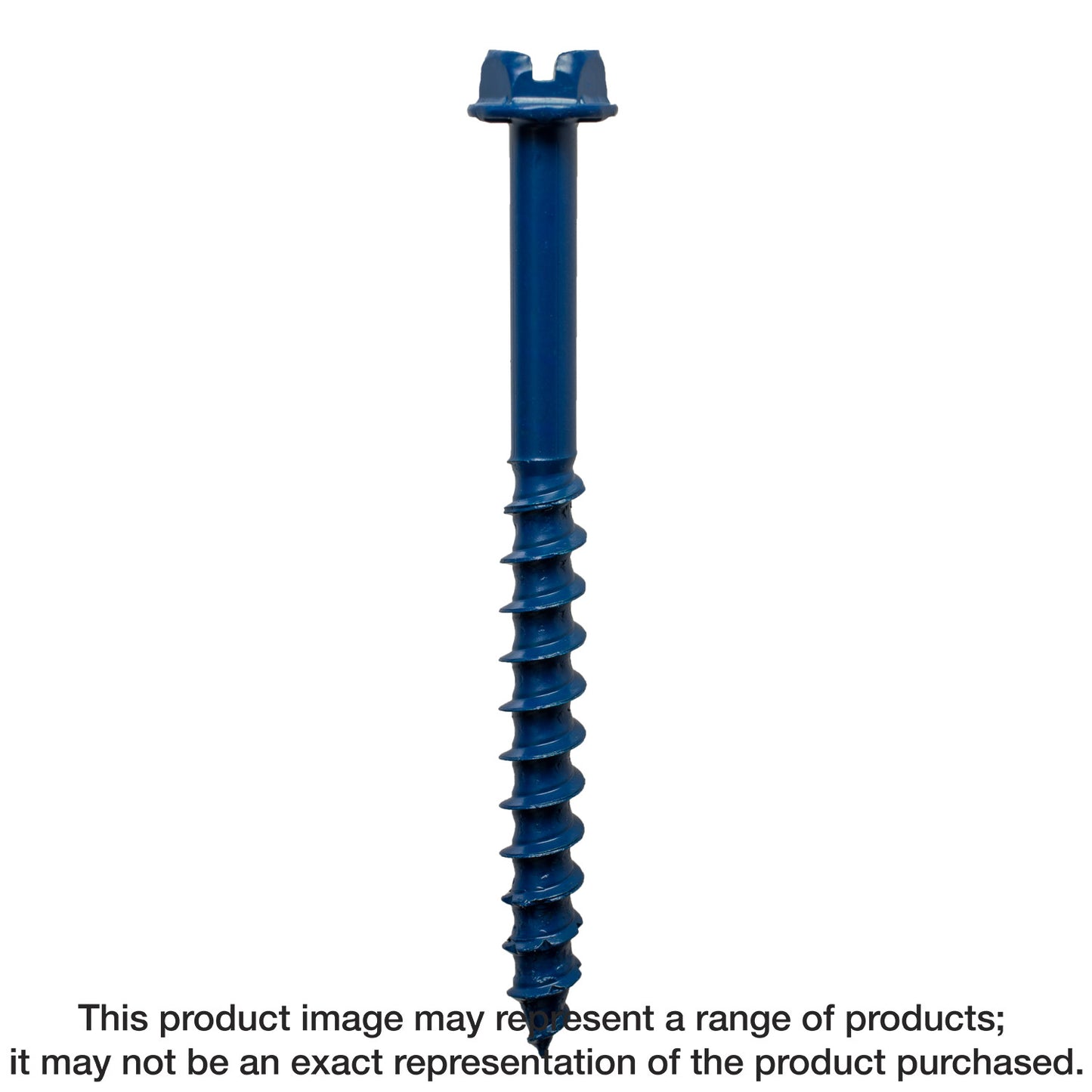 Simpson Strong-Tie TNT25234H Titen Turbo™ — 1/4 in. x 2-3/4 in. Hex-Head Concrete and Masonry Screw, Blue (100-Qty)