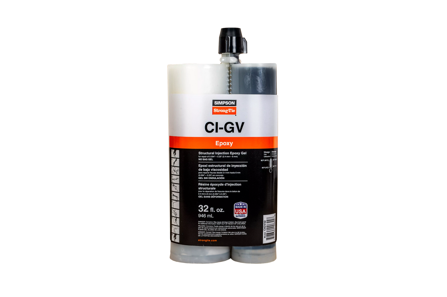 Simpson Strong-Tie CIGV32 CI-GV™ Structural Injection Epoxy Gel (32 oz.) (Pack of 375)