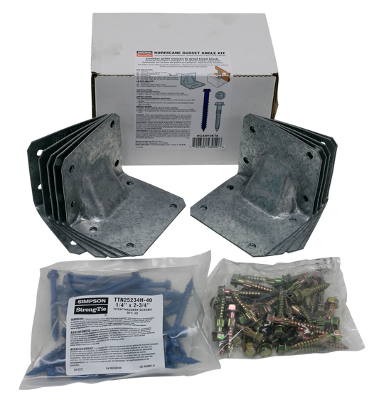 Simpson Strong-Tie HGAM10KTA HGAM Hurricane Gusset Angle for Masonry with Screws (10-Qty)