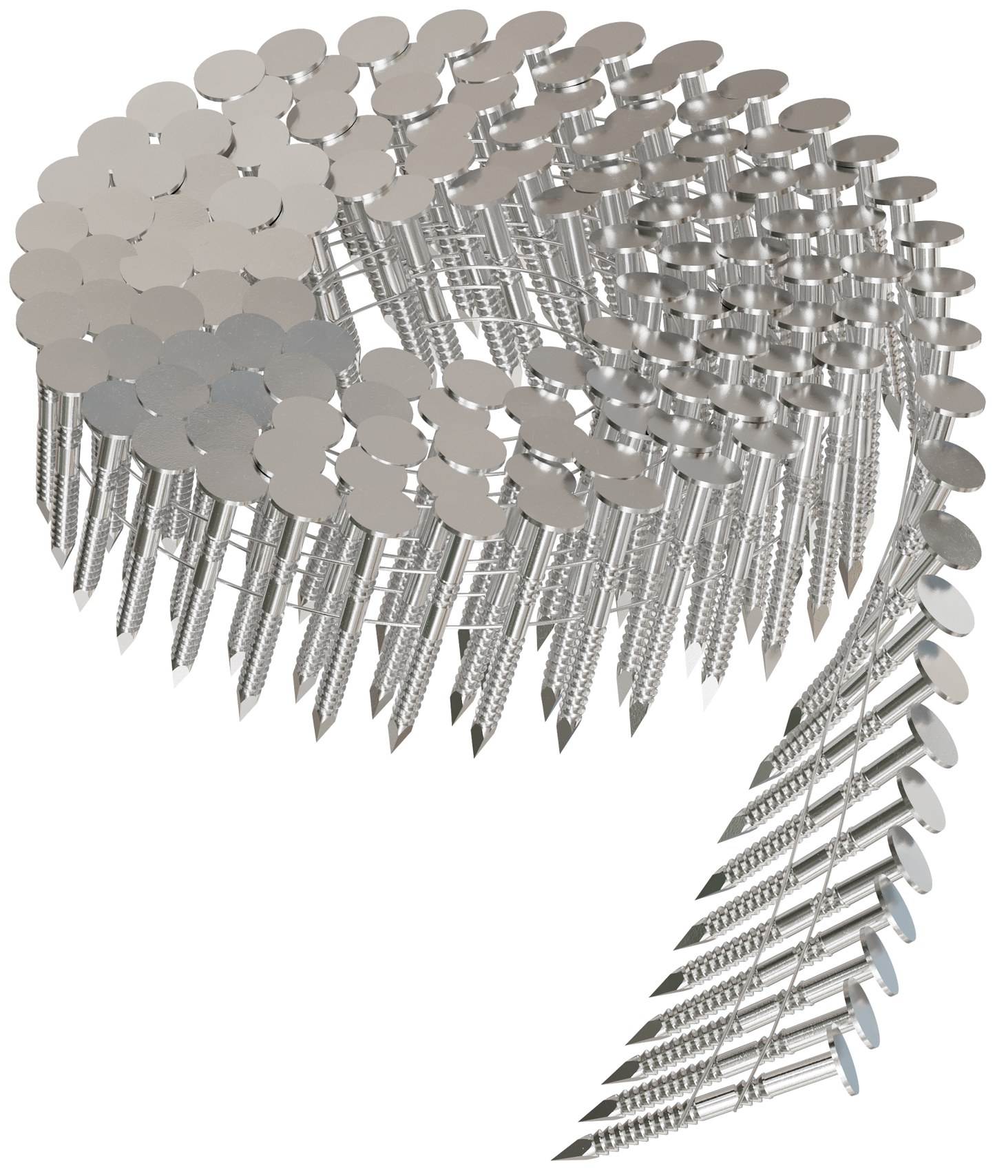 Simpson Strong-Tie T11A150RNJ 15° Wire Coil, Full Round Head, Ring-Shank Roofing Nail — 1-1/2 in. Type 316 (3600-Qty) (Pack of 56)