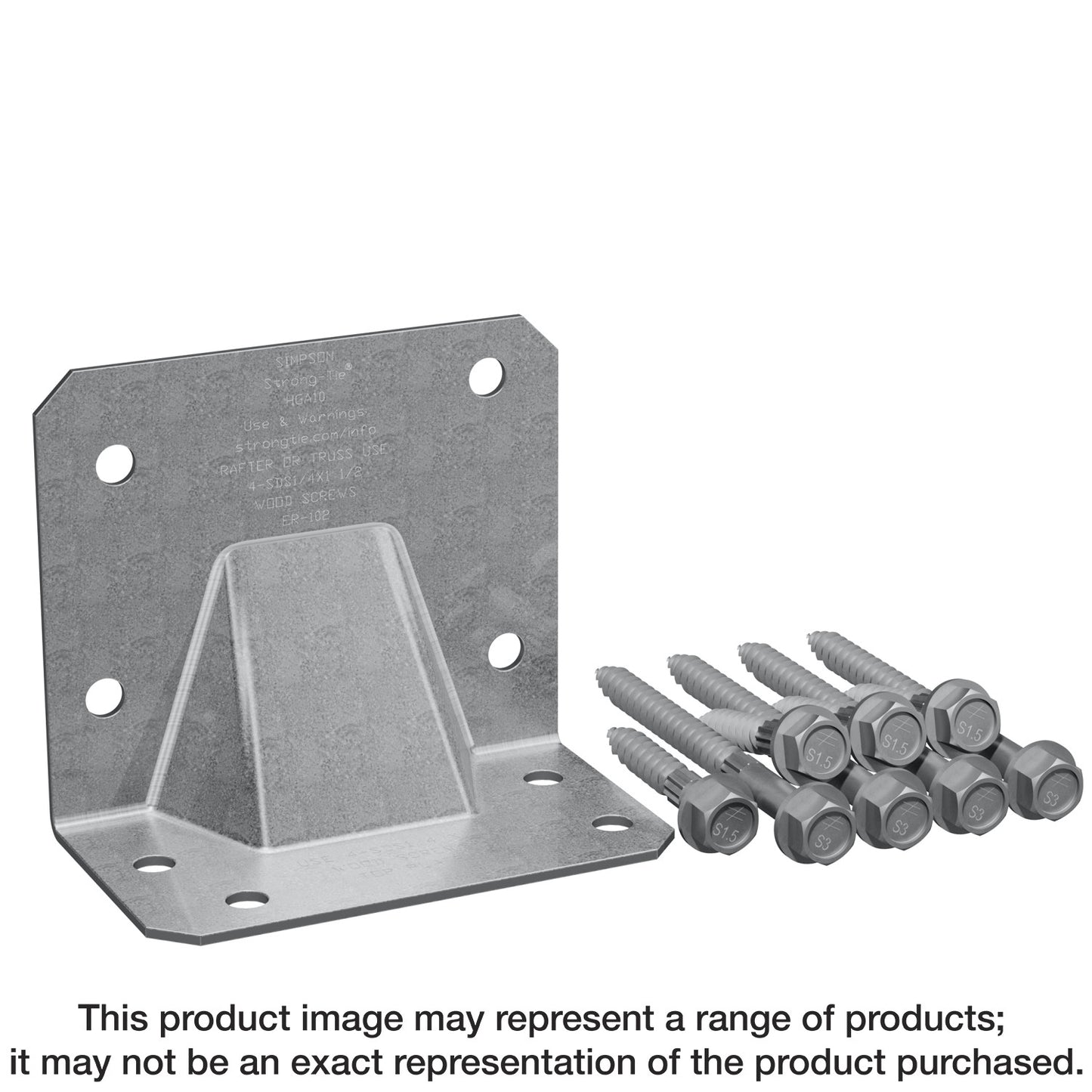 Simpson Strong-Tie HGA10KT HGA Galvanized Hurricane Gusset Angle with SDS Screws (10-Qty) (Pack of 324)