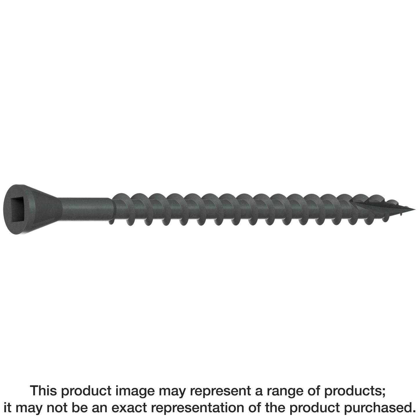 Simpson Strong-Tie DTHQ212S Trim-Head Screw, Type-17 Point — #8 x 2-1/2 in. #2U Square Drive, Quik Guard® (1500-Qty) (Pack of 100)