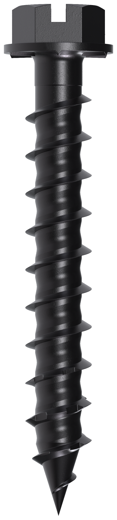 Simpson Strong-Tie TNTBL25134H Titen Turbo™ — 1/4 in. x 1-3/4 in. Hex-Head Concrete and Masonry Screw, Black (100-Qty)