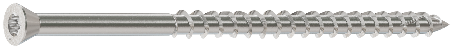 Simpson Strong-Tie T07300FWP Deck-Drive™ DWP WOOD SS Screw — #7 x 3 in. T-15, Trim Head, Type 316 (60-Qty) (Pack of 600)