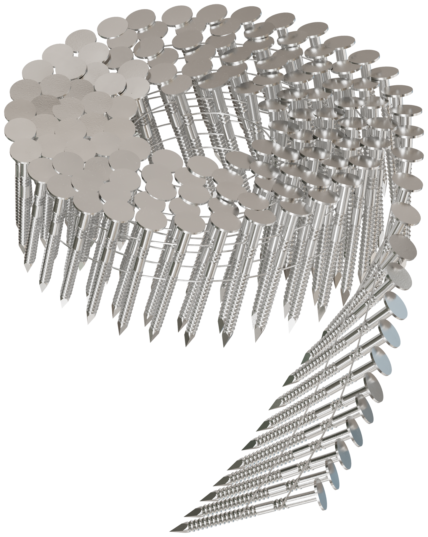 Simpson Strong-Tie S11A175RNB 15° Wire Coil, Full Round Head, Ring-Shank Roofing Nail — 1-3/4 in. Type 304 (7200-Qty)