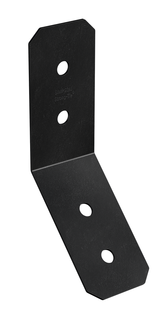 Simpson Strong-Tie APVKB45-4 Outdoor Accents® Avant Collection™ ZMAX®, Black Powder-Coated Knee Brace Connector for 4x