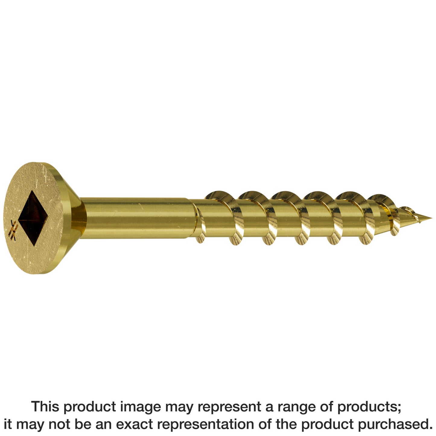 Simpson Strong-Tie WSC112S WSC Wood Screw (Collated) — #8 x 1-1/2 in. #2 Square, Flat Head, Yellow Zinc (2000-Qty)