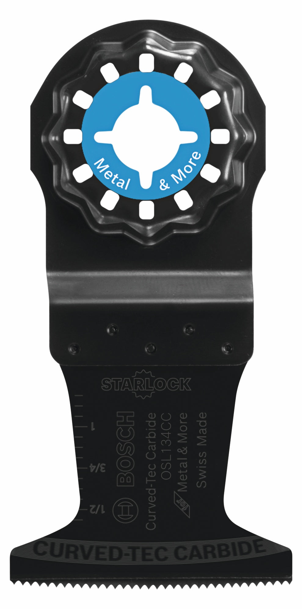 BOSCH OSL134CC Herramienta multiusos oscilante Starlock® de 1-3/4 pulg. Hoja de carburo Curved-Tec de inmersión extrema