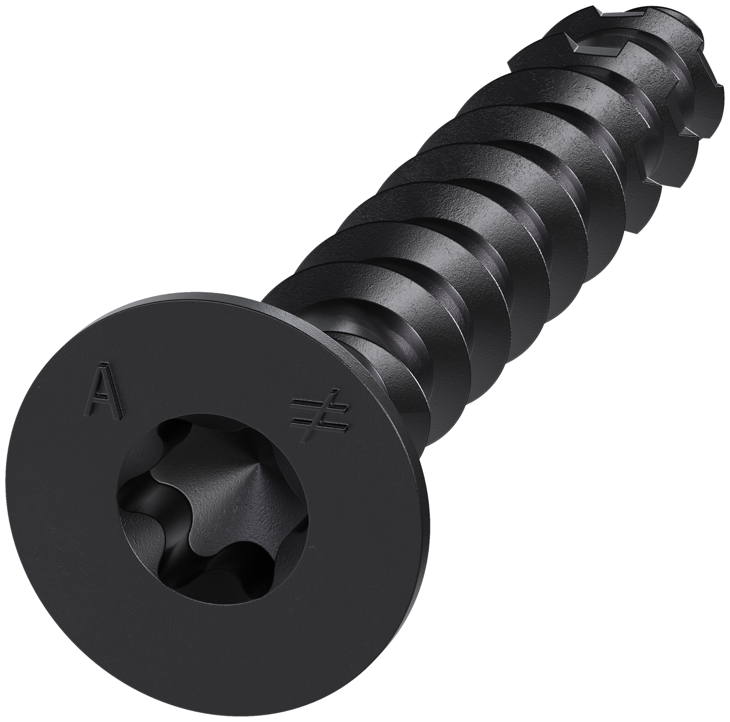 Simpson Strong-Tie TNTBL25134TF Titen Turbo™ — 1/4 in. x 1-3/4 in. 6-Lobe Flat-Head Concrete and Masonry Screw, Black (100-Qty)
