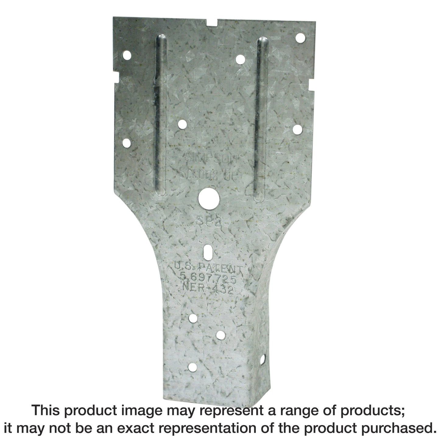 Simpson Strong-Tie SP2 SP 3-1/2-in. x 6-5/8-in. Galvanized Stud-Plate Tie (Pack of 100)
