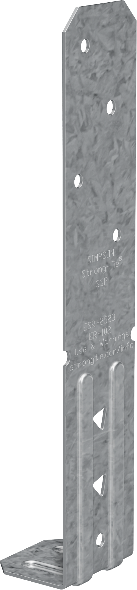 Simpson Strong-Tie SSPZ SSP 18-Gauge ZMAX® Galvanized Single Stud Plate (Pack of 100)