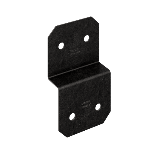 Simpson Strong-Tie APVDJT1.75-6 Outdoor Accents® Avant Collection™ 5-in. ZMAX®, Black Powder-Coated Deck Joist Tie for 1-3/4-in. Wood (Pack of 12)