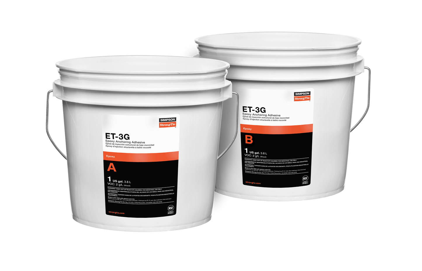 Simpson Strong-Tie ET3G2KT ET-3G™ 2 gal. Epoxy Adhesive Kit (Pack of 44)