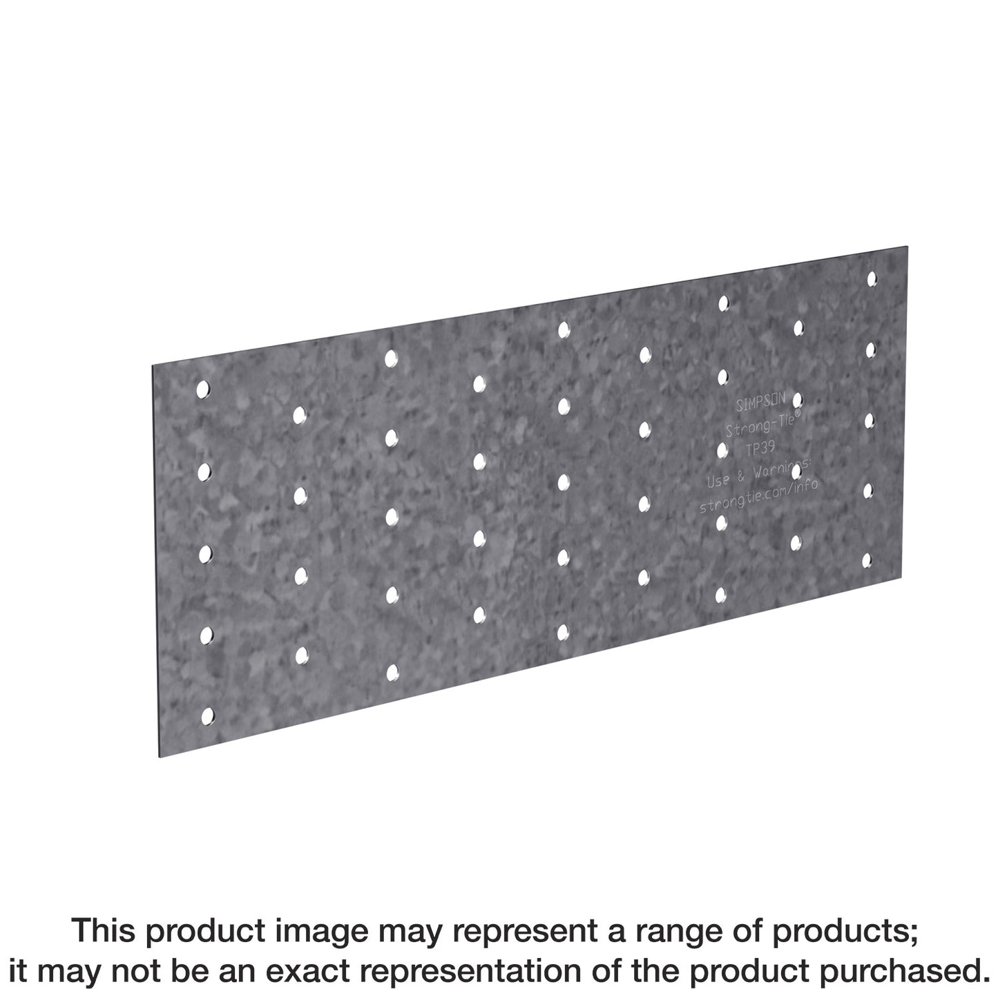 Simpson Strong-Tie TP39 TP 3-1/2 in. x 9 in. 20-Gauge Galvanized Tie Plate (Pack of 12000)