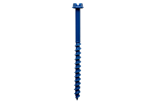 Simpson Strong-Tie TNT18314H Titen Turbo™ — 3/16 in. x 3-1/4 in. Hex-Head Concrete and Masonry Screw, Blue (100-Qty) (Pack of 4)