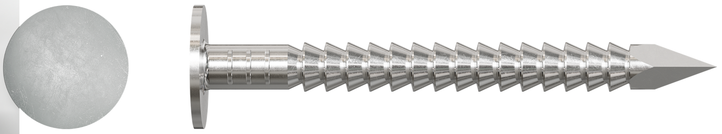 Simpson Strong-Tie S410ARNB Roofing Nail, Annular Ring Shank — 1-1/2-in. x .131-in. Type 304 Stainless Steel (25 lb.)