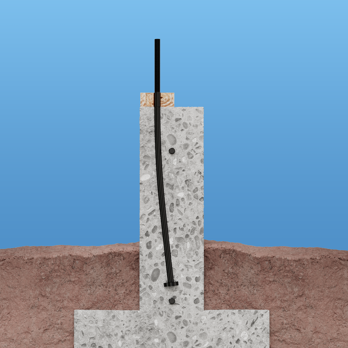 Simpson Strong-Tie SABR7/8X28HDG SABR™ 7/8 in. x 28 in. Hot-Dip Galvanized Anchor Bolt (Pack of 10)
