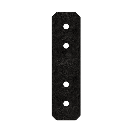 Simpson Strong-Tie APVST412 Outdoor Accents® Avant Collection™ 3 in. x 11-1/4 in. ZMAX®, Black Powder-Coated Strap for 4x (Pack of 8)